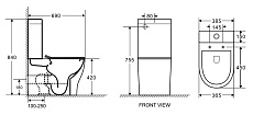 Унитаз-компакт Azario Maro AZ-2154 с микролифтом