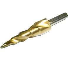 Сверло ступенчатое спиральное по металлу (4-12 мм; 5 ступеней; TiN) Skrab 30184