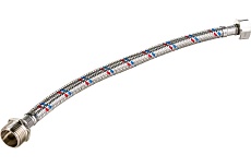 Гибкая подводка для воды Gigant с оплеткой из нержавеющей стали, 1/2"х30 см, г/ш P-30-GW