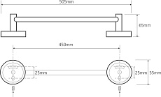 Полотенцедержатель Bemeta Omega 104104022 50.5 см