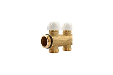 Коллектор Tiemme 3 отвода, термостатический 1&quot;х3/4(18) (латунь) 3040011 / 3046G060503