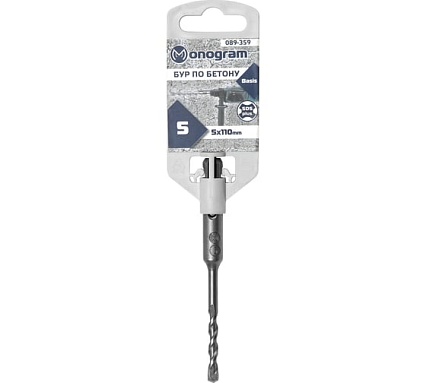 Бур по бетону Basis (5x50х110 мм; SDS-plus) MONOGRAM 089-359