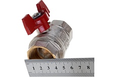 Шаровой кран RUB 1&quot; DN25 PN40, ВР-ВР, серия MILANO (S.90), бабочка S90F16