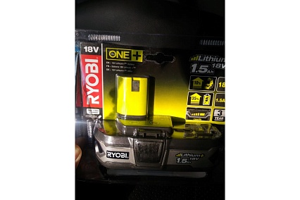 Аккумулятор Ryobi ONE+ RB18L15 (18 В; 1,5 А*ч; Li-ion) 5133001905
