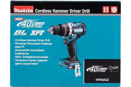 Ударная аккумуляторная дрель-шуруповерт Makita BL XPT, XGT 40В HP002GZ