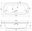 Акриловая ванна Cezares Metauro Central METAURO-Central-180-80-40-W37 180x80 см