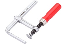 Цельнометаллическая струбцина для направляющих шин REKON RFG6-120-80 с деревянной рукояткой 058505