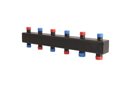 Коллектор Rommer 3/5 отопительных контура, 1х1 1/4 RDG-0016-004035 RG008T2Q21Q3AD
