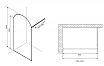Душевая перегородка Abber Immer Offen AG64100BN8 100x230, прозрачное стекло 8 мм