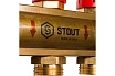 Распределительный коллектор из латуни с расходомерами 11 вых. STOUT SMB 0473 000011