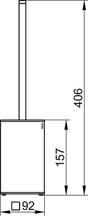 Ерш напольный Keuco Edition 90 Square 19069010100 хром