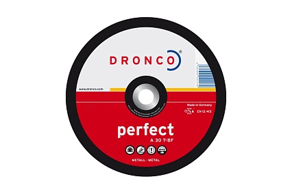 Диск шлифовальный по металлу Perfect A30T (180x6x22.23 мм) DRONCO 3186041100