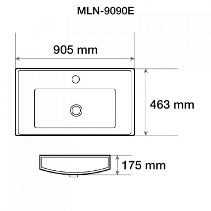 Раковина Melana MLN-9090E 90.5 см