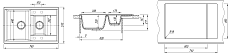 Кухонная мойка Dr.Gans Астра К 76 см СМс, базальт 25.065.D0760.409