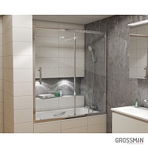 Шторка для ванны Grossman GR-150/2 150х140 прозрачное