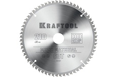 Диск пильный по алюминию Kraftool Multi material 210x30 мм, 64Т 36953-210-30