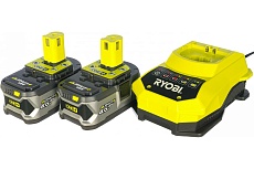 Набор Ryobi ONE+ RBC18LL40 5133001916 аккумулятор (18 В; 4.0 А*ч; Li-Ion) 2 шт. и зарядное устройство