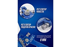 Краскораспылитель с регулятором давления и дополнительной дюзой Forsage F-W-827-14 51350