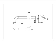 Излив для ванны D&K DC1004896 хром