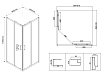Душевой уголок Vincea City VSS-5CT900CLB 90x90 черный, прозрачный