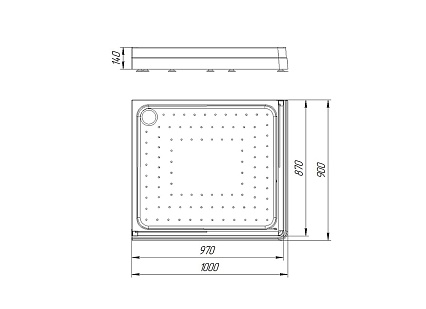 Поддон для душа Радомир 1-11-0-2-0-121 100x90 R