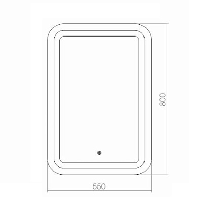 Зеркало Azario Мальта 55x80 см ФР-00000941 с подсветкой