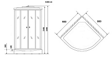 Душевая кабина Niagara Eco NG- 5304-14 90x90 стекло матовое