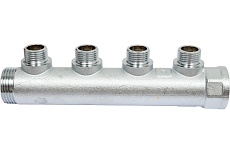 Регулирующий коллектор STOUT 1, 4 отвода 1/2 плоское уплотнение SMB-6849-011204 RG008UJF325839