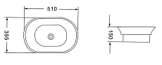 Раковина Vincea VBS-205 51 см, белый