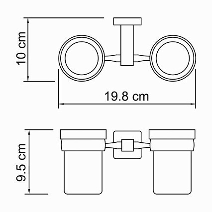 Держатель для стакана WasserKRAFT Lippe K-6528D двойной