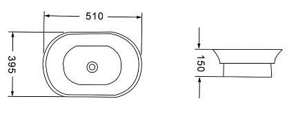 Раковина Vincea VBS-205 51 см, белый