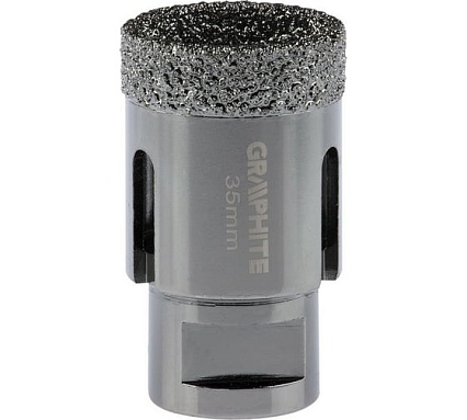 Коронка алмазная вакуумная пайка 35 мм, M14 Graphite 55H310