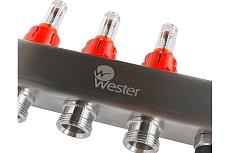 Коллектор нерж. Wester MUFS 1&quot;-3/4 в сборе с расходомерами на 11 выходов 0-32-1518