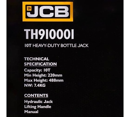 Бутылочный домкрат JCB 10 т, TH910001(58055) JCB-TH910001(58055)
