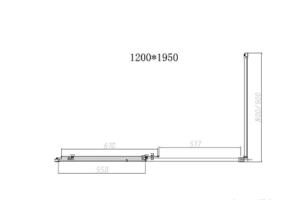 Душевой уголок Vincea Слим-Н (Slim-N) VSR-4SN8012CGGM 120x80 вороненая сталь, стекло тонированное