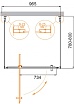 Душевой уголок Cezares MOLVENO-BA2-100/80-C-Cr-IV 100x80 прозрачный