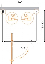 Душевой уголок Cezares MOLVENO-BA2-100/80-C-Cr-IV 100x80 прозрачный