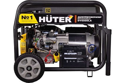 Электрогенератор Huter DY6500LX с колёсами и аккумулятором 64/1/15