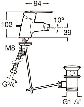 Смеситель для биде Roca Victoria 5A6025C00