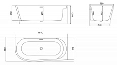 Акриловая ванна BelBagno BB410 R 150x78 белый