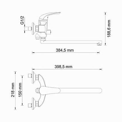 Смеситель универсальный WasserKRAFT Rossel 2802L