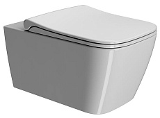 Подвесной унитаз GSI Nubes 9615FR209 безободковый, White matt