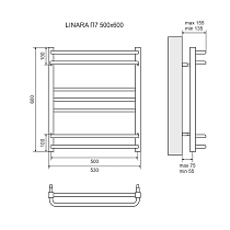 Полотенцесушитель электрический Lemark Linara LM04607E П7 50x60