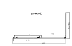 Душевой уголок Vincea Slim-N VSR-4SN9014CL 140x90 хром, стекло прозрачное