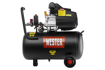Компрессор Wester WK1500/50 масляный, 1500Вт, 190л/мин, 50л, 8 бар 631634