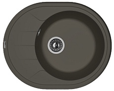 Кухонная мойка Flortek Родос 62 см, антрацит FSm