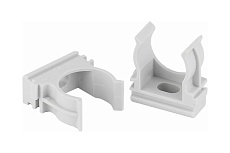 Клипса-крепеж для ПВХ труб Netron 20 мм, серая, 100 шт N-PVC-C-0020-GR