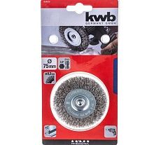 Щетка плоская для дрели 75 мм нерж. сталь жесткая KWB 609830