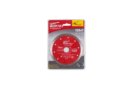Алмазный сплошной круг по керамике 125x22 мм Wortex AGD12507C2011