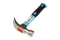 Молоток-гвоздодер WIPRO 16oz, двухкомпонентная рукоятка фиберглас+ПВХ и ТПР 0503-450